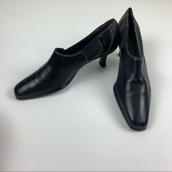ROBERTO Capucci Black Heeled Loafer size  8 ½ - Picture 3 of 9